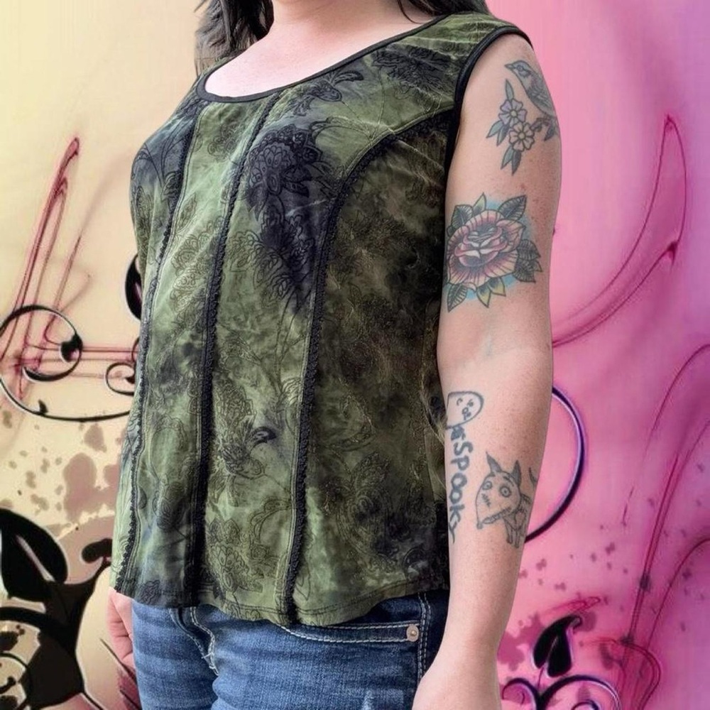 vintage y2k fairy tank top - sami & jo, sz xl. no flaws!
